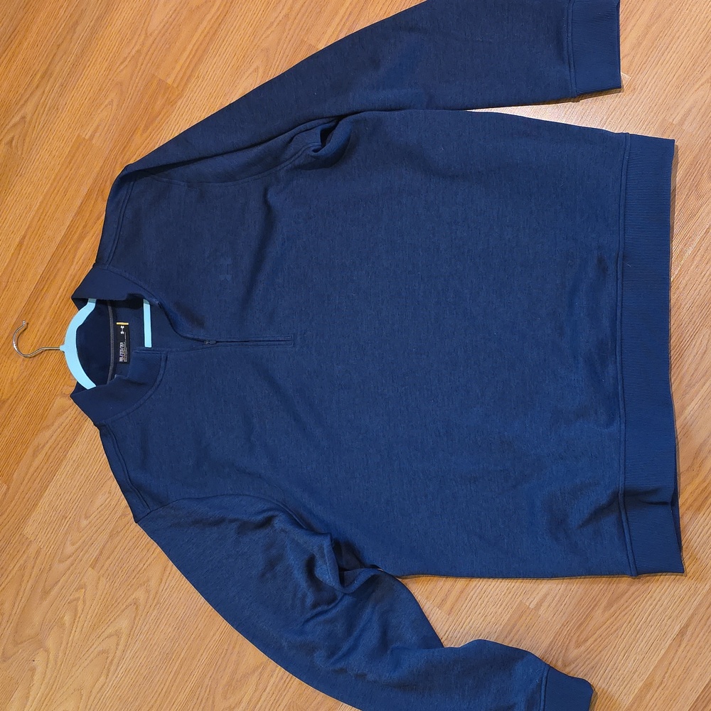 Under Armour Men's Deep Blue Quarter Zip Up 3XL Loose Fit